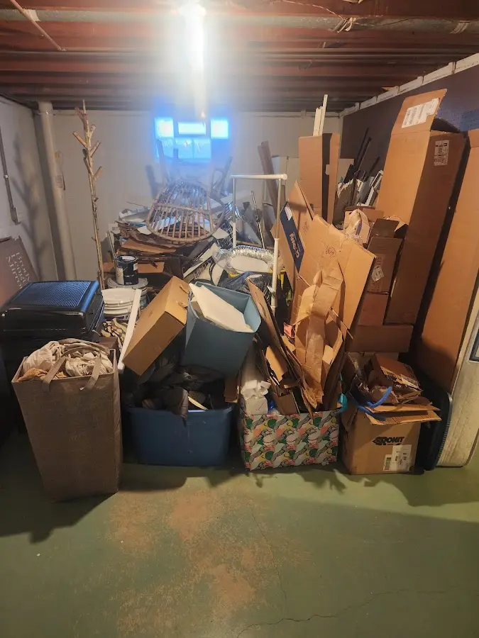 Roll-off dumpster container at job site for 15 Yard Dumpster Rental in Jefferson